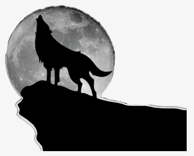 Freetoedit Wolf Moon Silhouette Howling Night Wildlife - Howling Wolf Silhouette Png, Transparent Png, Free Download
