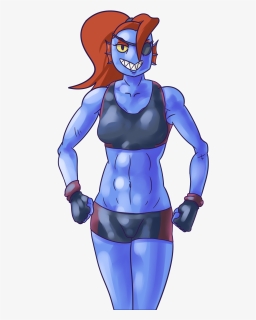 Undyne Exercises - Cartoon, HD Png Download, Free Download