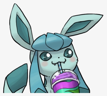 I Am Reverend Posted - Glaceon Drinking Slushie, HD Png Download, Free Download
