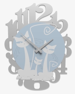 Picture Of Callea Design 3 Cats Modern Wall Clock White - Clock, HD Png Download, Free Download
