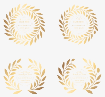 Wheat Clipart Olive Branch - Gold Olive Leaf Vector, HD Png Download, Free Download