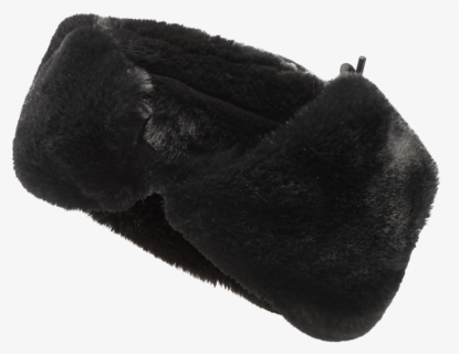 Black Faux Fur Trapper Hat - Fur Clothing, HD Png Download, Free Download