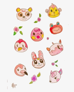 Some Transparent Pink And Blue Animal Crossing - Animal Crossing Digital Stickers, HD Png Download, Free Download