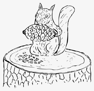Squirrel Eating Pine Cone Png Clip Arts - Pine Cone Clip Art, Transparent Png, Free Download