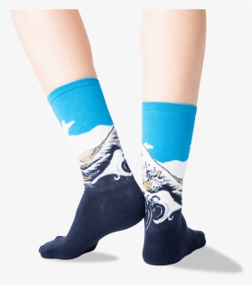 Women"s Hokusai"s Great Wave Socks In Marine Front"  - Ankle, HD Png Download, Free Download