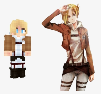 If U Like Leave A Diamond, Add To Ur Favourite♥ And - Minecraft Skin Attack On Titan Annie, HD Png Download, Free Download
