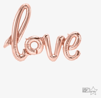 Air-filled Rose Gold “love” Foil Balloon Letters - Earrings, HD Png Download, Free Download