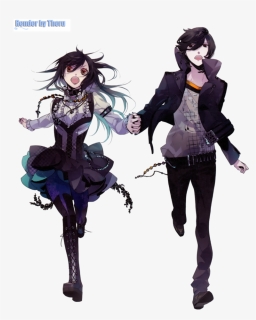 Anime Clipart Couple - Gothic Vampire Girl Anime, HD Png Download, Free Download