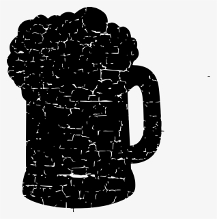 Beer Mug Distressed Silhouette, HD Png Download, Free Download