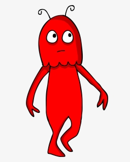 Drawn Alien Generic - Red Alien Cartoon, HD Png Download, Free Download