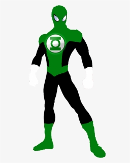 This Is Green Lantern Spiderman"s Info Appearance - Spiderman Standing, HD Png Download, Free Download
