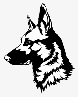 German Shepherd Dog Head Sticker - Clipart German Shepherd Head, HD Png Download, Free Download