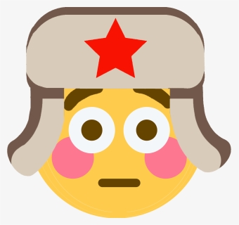 Flushed Russian Discord Emoji - Soviet Flag Emoji Discord, HD Png Download, Free Download