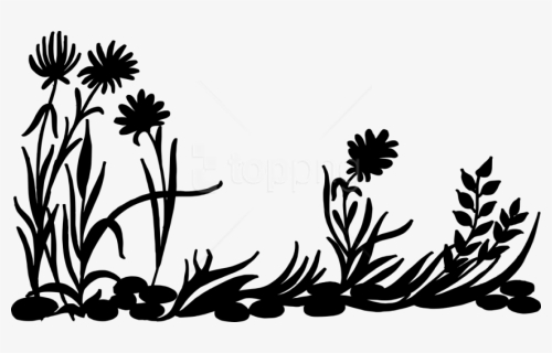 Free Png Nature Background Silhouette Png - Flower Silhouette Transparent Background, Png Download, Free Download