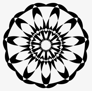 Monochromatic Flower Silhouette - Monochromatic Drawing Black Flower, HD Png Download, Free Download