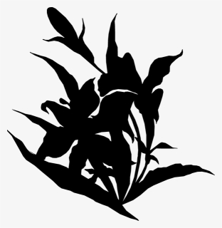 Clip Art Character Black Flower Silhouette - Silhouette, HD Png Download, Free Download