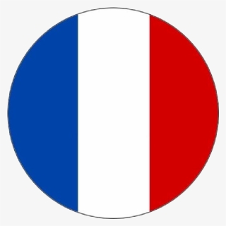 Flag Of France Language French Translation - French Flag In A Circle, HD Png Download, Free Download