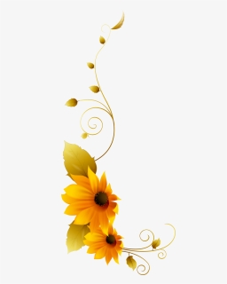 Vines Clipart Yellow Flower - Sunflower Vines Png, Transparent Png, Free Download