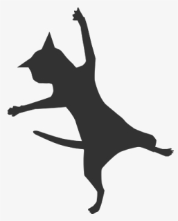 Flying Cat - Silhouette, HD Png Download, Free Download