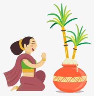 Transparent Pongal Flowerpot Houseplant Palm Tree For - Illustration, HD Png Download, Free Download