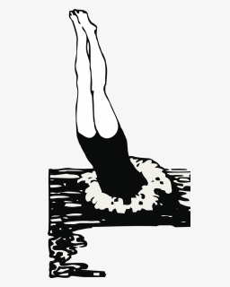 Vintage Swimmer Clip Art, HD Png Download, Free Download