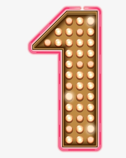 Number One Neon Lights Transparent Png Clip Art Image - Numbers Neon Lights Png, Png Download, Free Download