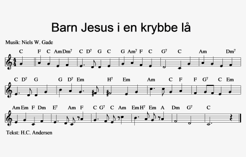 Barn Jesus I En Krybbe Lå - Sheet Music, HD Png Download, Free Download