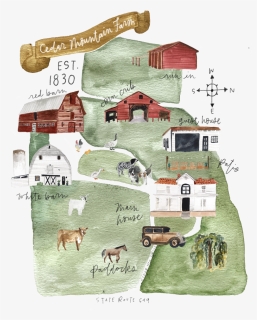 The Farm At Cedar Mountain Map Edited - Farm, HD Png Download, Free Download