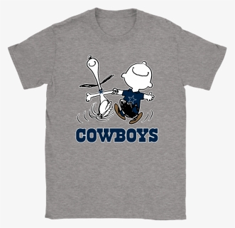 Snoopy And Charlie Brown Happy Dallas Cowboys Fans - Stranger Things Cats Shirt, HD Png Download, Free Download