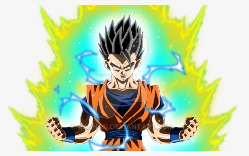 Image Transparent Gohan Rage Colored With A By Aashananimeart - Dragon Ball Anime Drawing, HD Png Download, Free Download