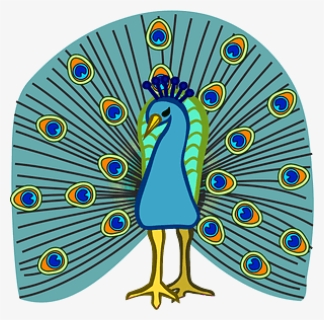 Heraldic Peacock Clipart - Peafowl, HD Png Download, Free Download