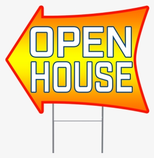 Open House 2 Sided Arrow Yard Sign Clipart , Png Download - Clip Art, Transparent Png, Free Download