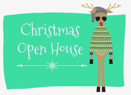 Christmas Open House Hipster Rudolph - Christmas Day, HD Png Download, Free Download