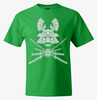 Samurai Helmet & Crossed Swords T-shirt - T Shirt, HD Png Download, Free Download