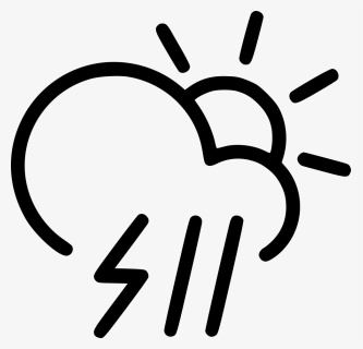 Day Rain Storm Cloud Lightning Rain Sun - Wind Clipart, HD Png Download, Free Download