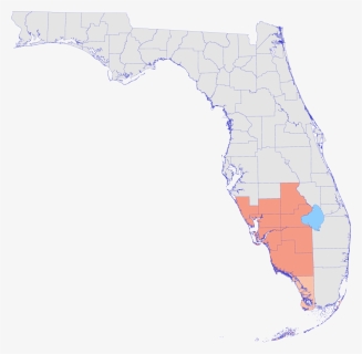 Florida Map With South District Counties Highlighted - Location Of Florida Gators, HD Png Download, Free Download
