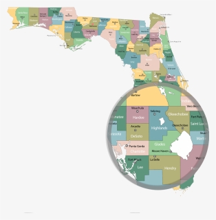North Port Roofing Company - Mapa Politico Estado Florida, HD Png Download, Free Download