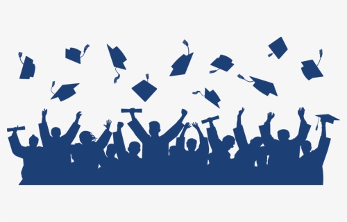 Image Of Graduates Throwing Caps In Air - Vector Graduation, HD Png Download, Free Download