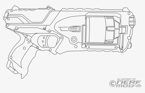 Nerf Gun Coloring Pages, HD Png Download, Free Download