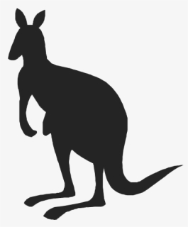 Kangaroo Silhouette Free Png Image - Kangaroo Drawing With Transparent Background, Png Download, Free Download