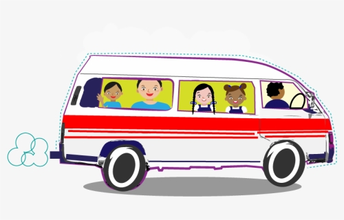 Taxi Clipart School - Mini Bus Taxi Clipart, HD Png Download, Free Download