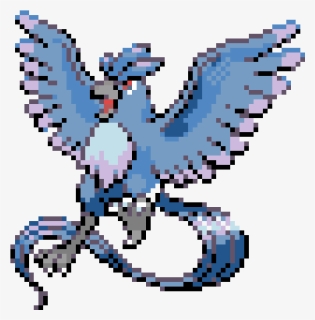 Minecraft Pixel Art Articuno , Png Download - Articuno Pokemon Fire Red, Transparent Png, Free Download