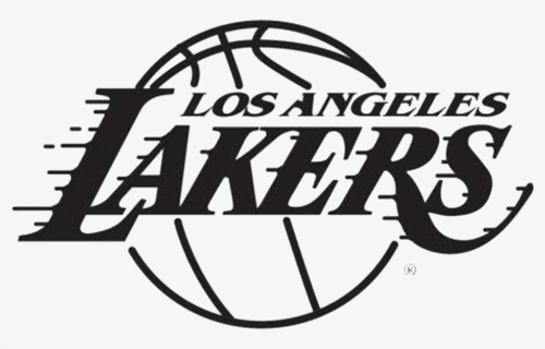 Lakers Black Logos - Lakers Black And White, HD Png Download, Free Download