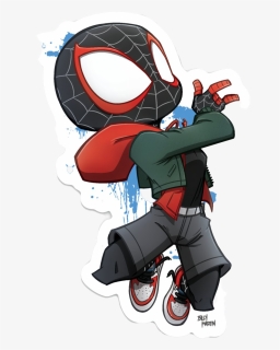 Miles Morales Spider-man Png Pic - Spiderman Miles Morales Chibi, Transparent Png, Free Download