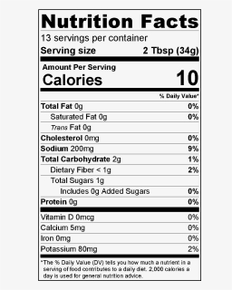 Medium Salsa Nutrition - Yellow Squash Nutrition Label, HD Png Download, Free Download