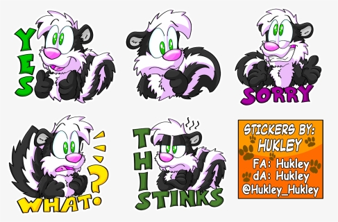 Sebastian Skunk Telegram Stickers , Png Download - Telegram Skunk Stickers, Transparent Png, Free Download