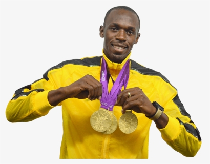 Usain Bolt Png - Olympics Gold Medal Usain Bolt, Transparent Png, Free Download