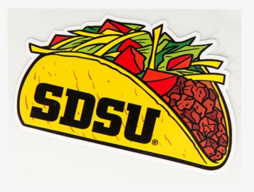Sdsu Taco Decal - Tacos De Guisado Animado, HD Png Download - kindpng