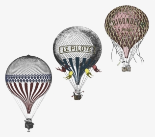 Clip Art Antique Race Design By - Vintage Hot Air Balloon Drawing Old, HD Png Download, Free Download