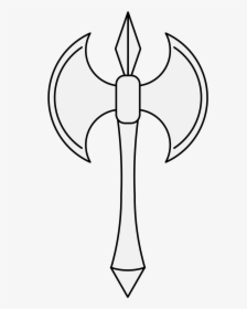 Traceable Heraldic Art - Easy Battle Axe Drawing, HD Png Download, Free Download